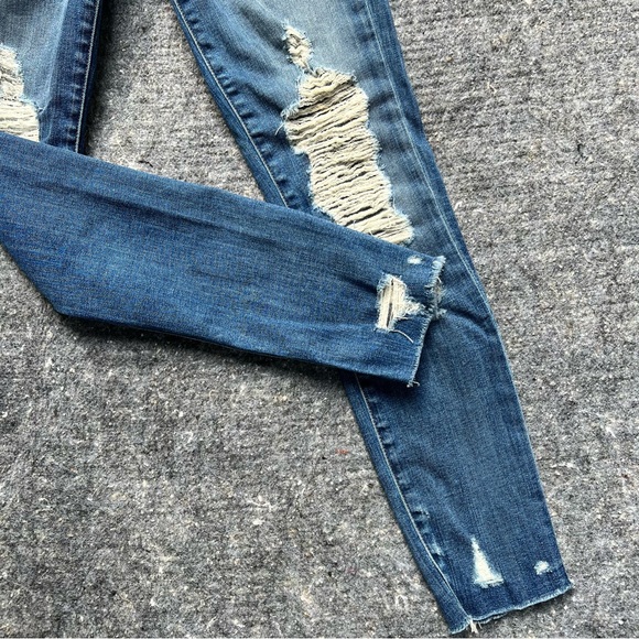 NWOT J.Brand Skinny Jeans, distressed, cropped, high waist CUT 12677 Sz 24 - Picture 5 of 12